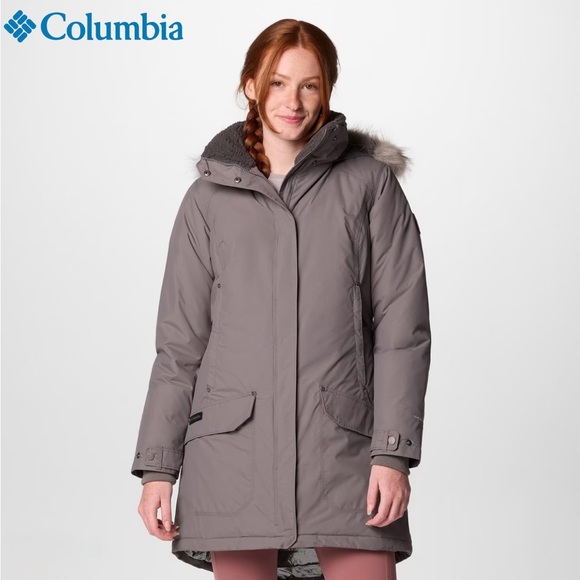NWT Columbia Women Icelandite TurboDown II Jacket Coat City Grey Size Medium - Picture 14 of 16